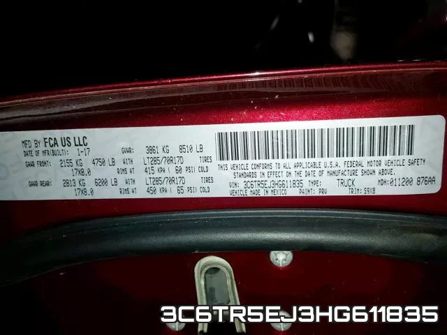3C6TR5EJ3HG611835 фото 2