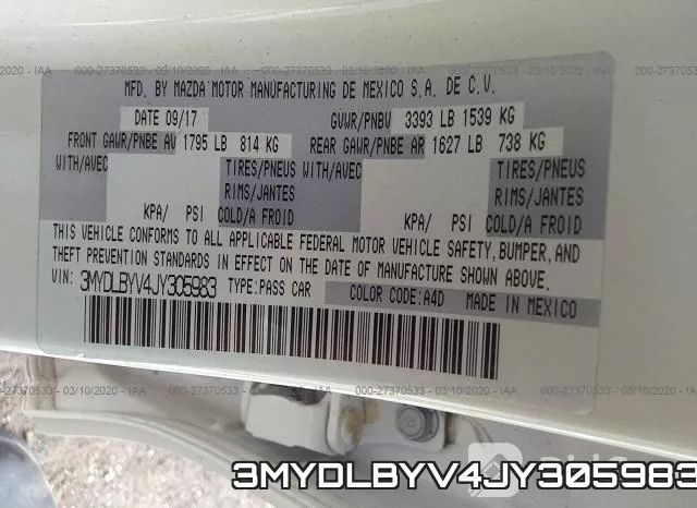 3MYDLBYV4JY305983 фото 10