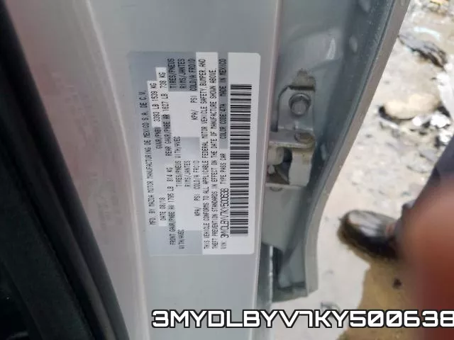 3MYDLBYV7KY500638 фото 2