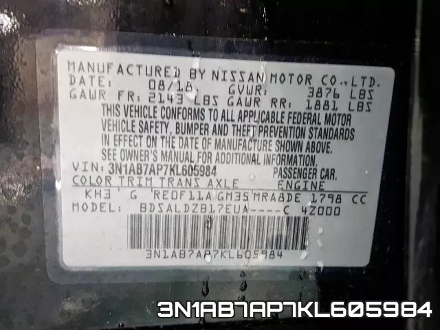 3N1AB7AP7KL605984 фото 2
