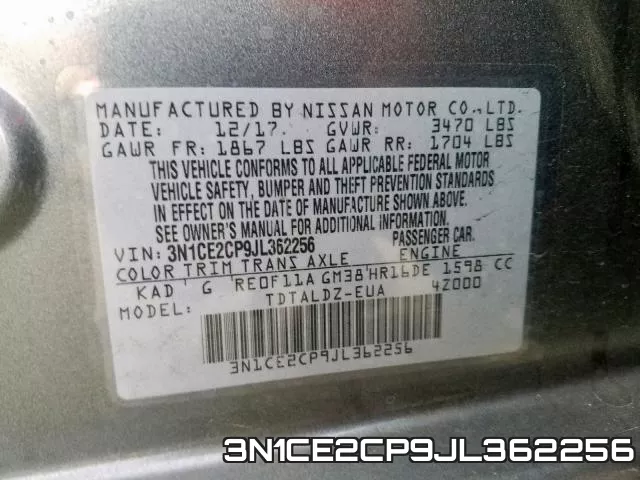 3N1CE2CP9JL362256 фото 2