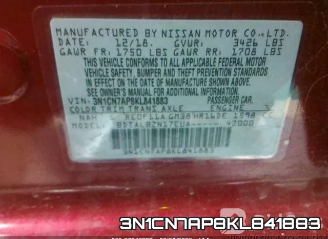 3N1CN7AP8KL841883 фото 10