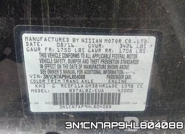 3N1CN7AP9HL804088 фото 10