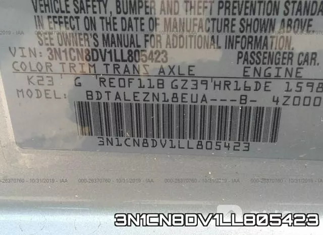 3N1CN8DV1LL805423 фото 10