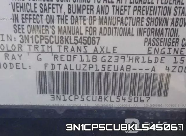 3N1CP5CU8KL545067 фото 10