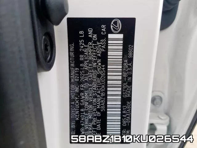 58ABZ1B10KU026544 фото 2