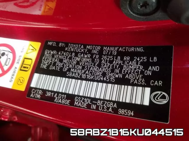 58ABZ1B16KU044515 фото 2