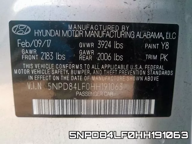 5NPD84LF0HH191063 фото 2