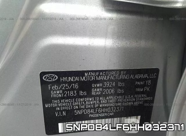 5NPD84LF6HH032371 фото 10