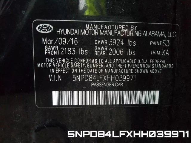 5NPD84LFXHH039971 фото 2