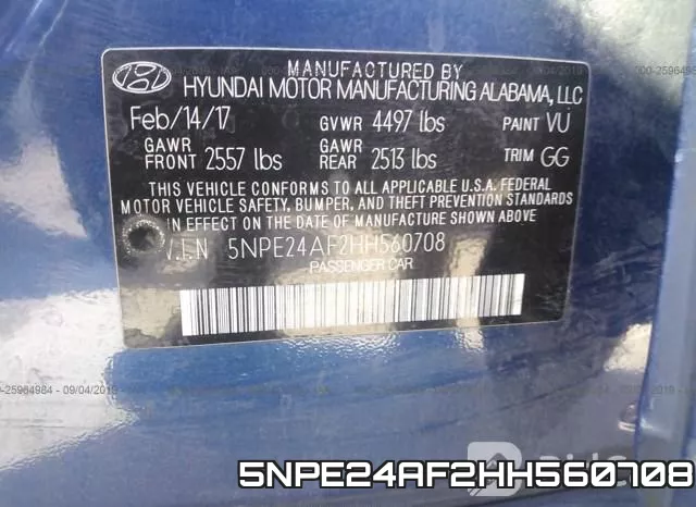 5NPE24AF2HH560708 фото 10