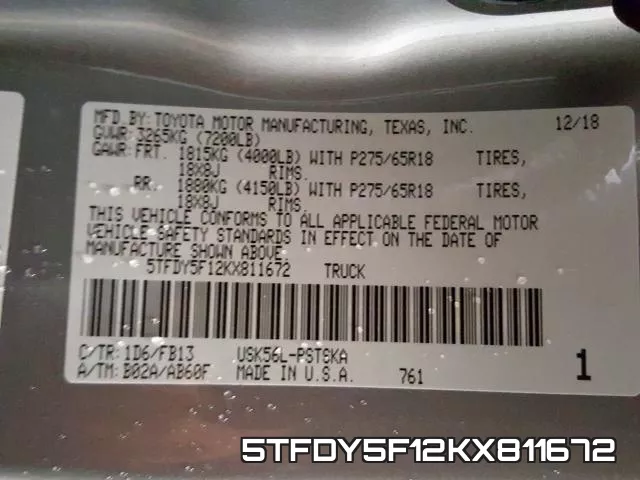 5TFDY5F12KX811672 фото 2