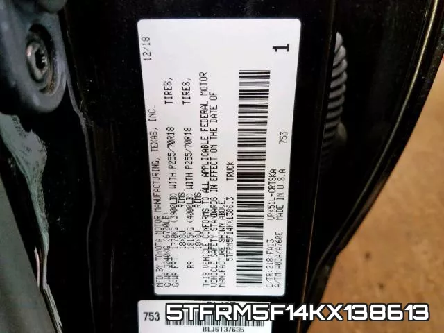 5TFRM5F14KX138613 фото 2