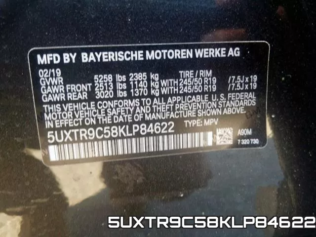 5UXTR9C58KLP84622 фото 2