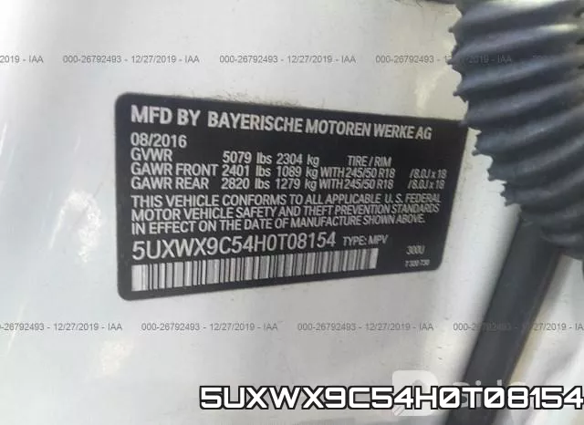 5UXWX9C54H0T08154 фото 10