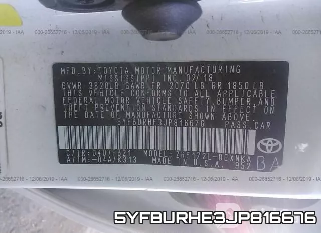 5YFBURHE3JP816676 фото 10