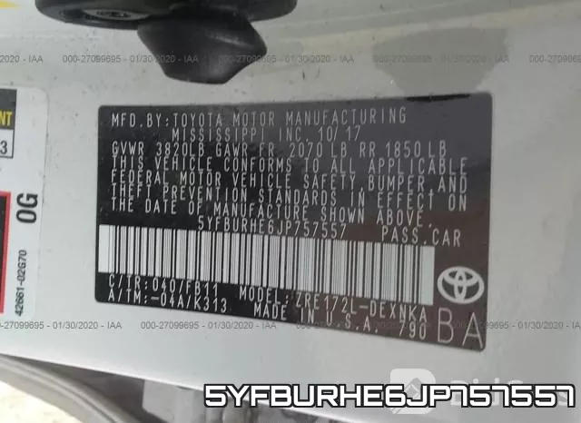 5YFBURHE6JP757557 фото 10