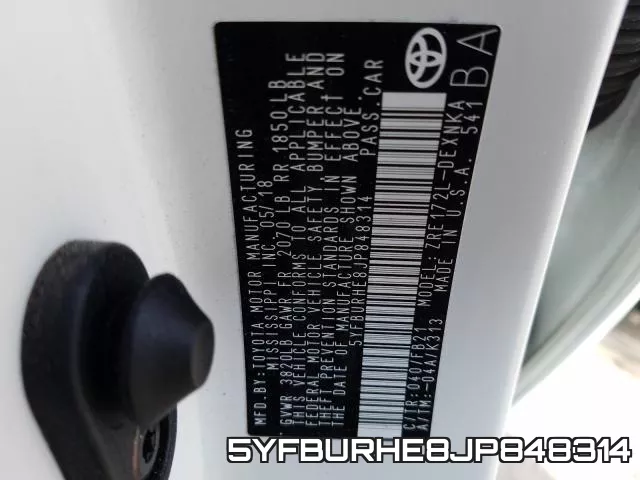 5YFBURHE8JP848314 фото 2