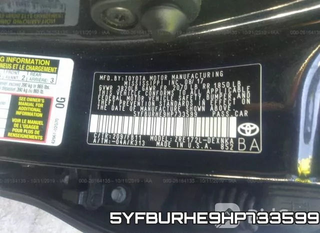 5YFBURHE9HP733599 фото 10