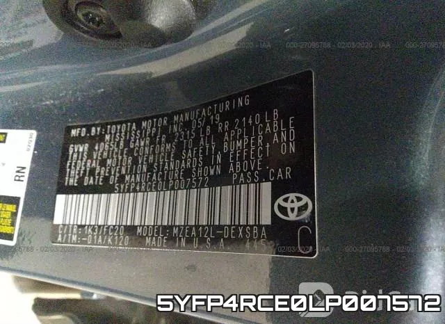 5YFP4RCE0LP007572 фото 10