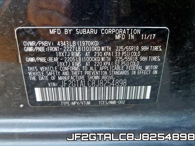 JF2GTALC8J8254898 фото 2