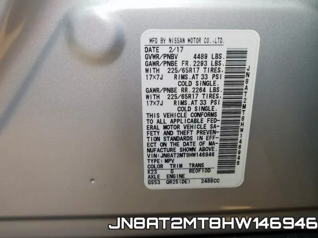JN8AT2MT8HW146946 фото 2