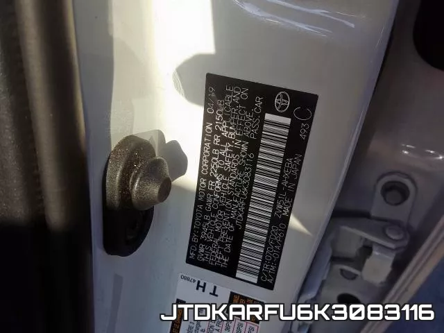 JTDKARFU6K3083116 фото 2