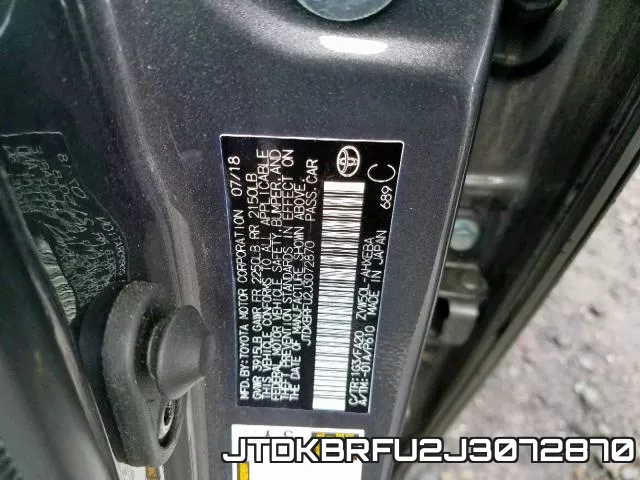 JTDKBRFU2J3072870 фото 2