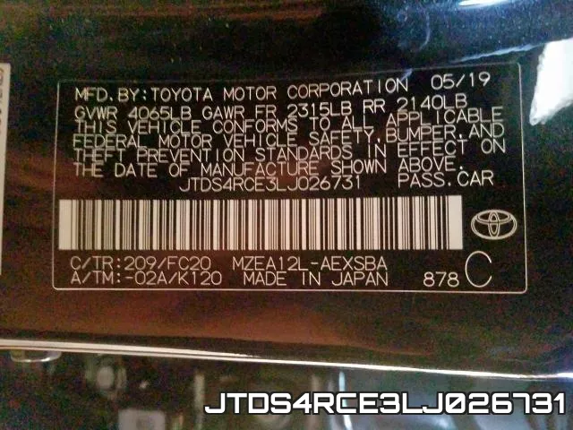 JTDS4RCE3LJ026731 фото 2
