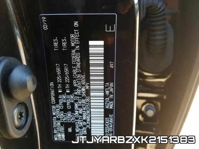 JTJYARBZXK2151383 фото 2