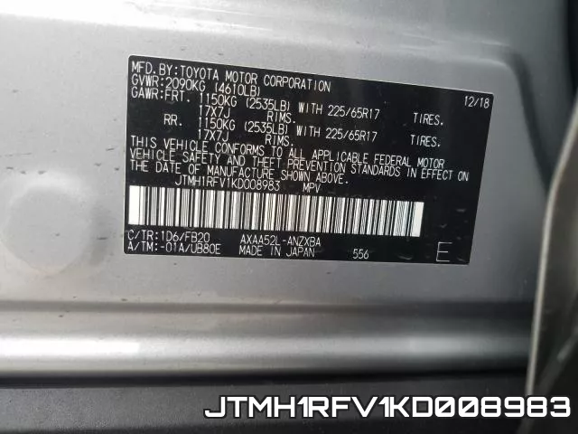 JTMH1RFV1KD008983 фото 2