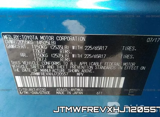 JTMWFREVXHJ720557 фото 10