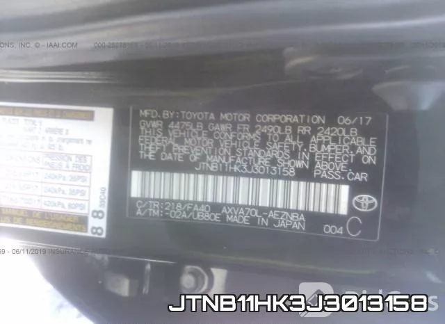 JTNB11HK3J3013158 фото 10
