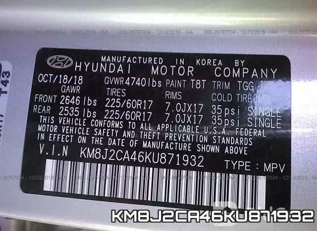 KM8J2CA46KU871932 фото 10