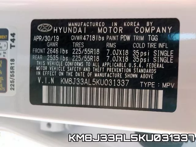 KM8J33AL5KU031337 фото 2