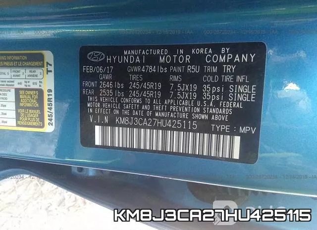 KM8J3CA27HU425115 фото 10