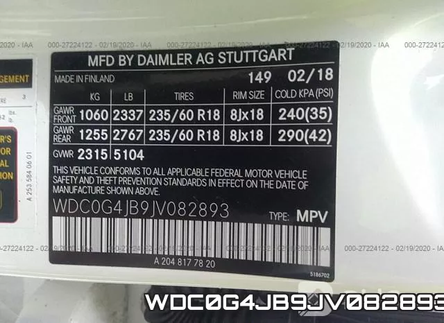 WDC0G4JB9JV082893 фото 10