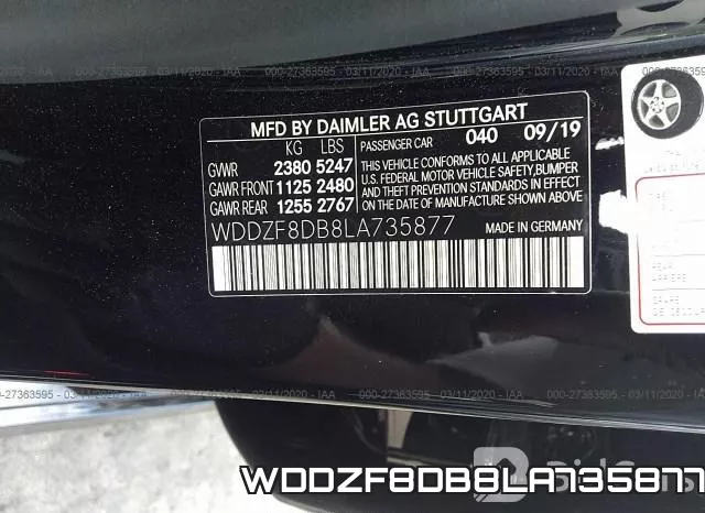WDDZF8DB8LA735877 фото 10