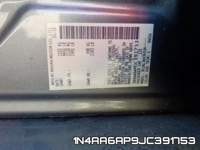1N4AA6AP9JC391753 фото 2
