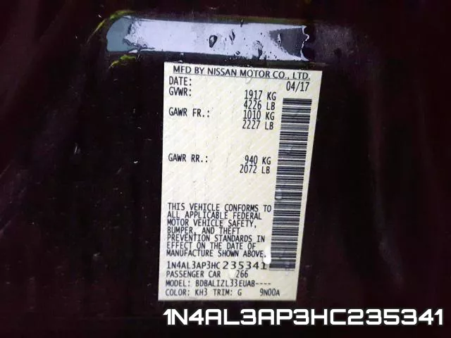 1N4AL3AP3HC235341 фото 2