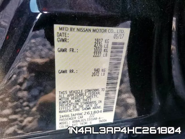 1N4AL3AP4HC261804 фото 2