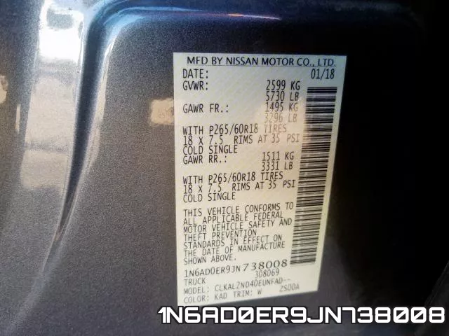 1N6AD0ER9JN738008 фото 2