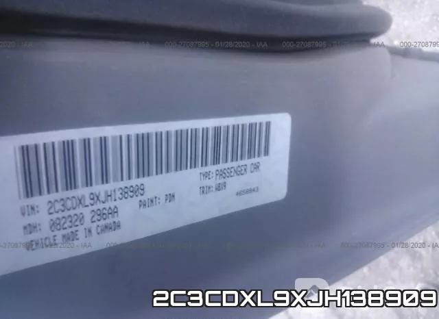 2C3CDXL9XJH138909 фото 10