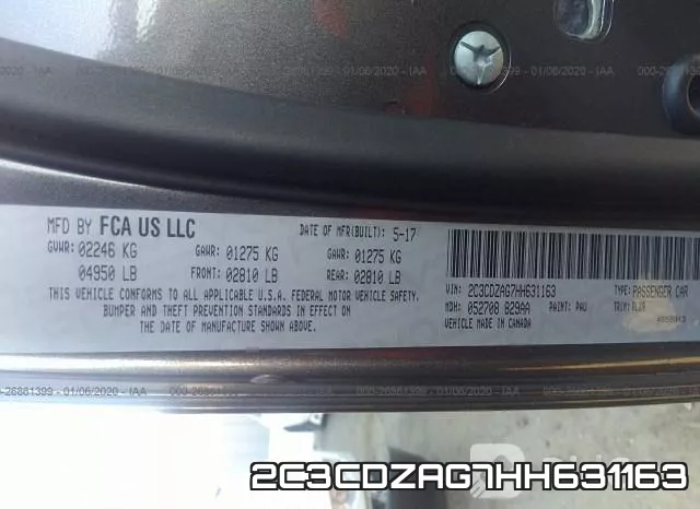 2C3CDZAG7HH631163 фото 10