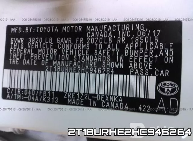 2T1BURHE2HC946264 фото 10