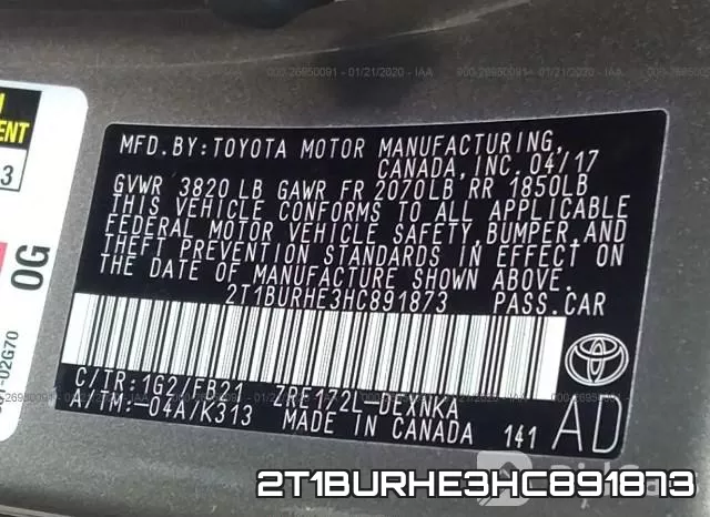 2T1BURHE3HC891873 фото 10