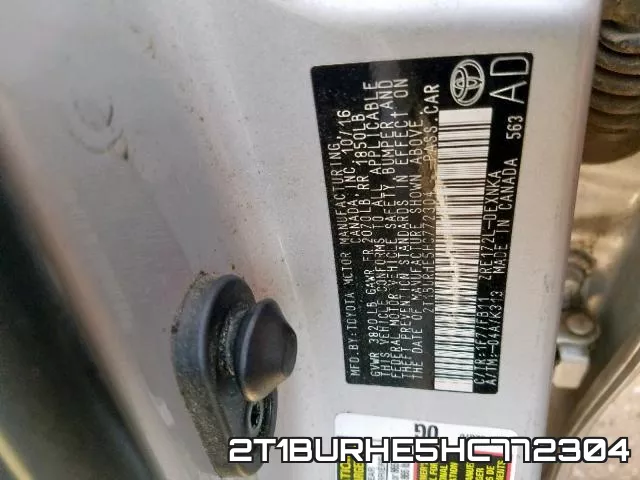2T1BURHE5HC772304 фото 2