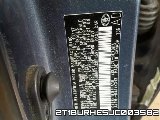 2T1BURHE5JC003582 фото 2
