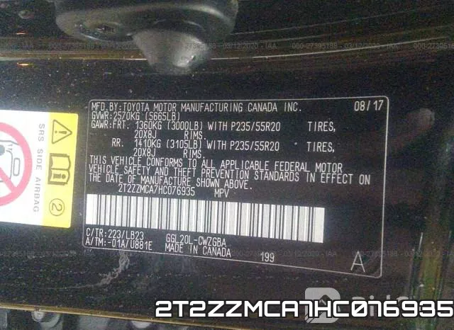2T2ZZMCA7HC076935 фото 10