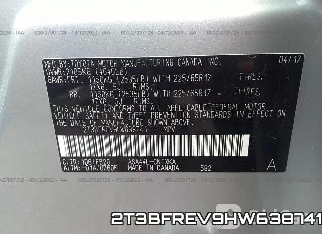 2T3BFREV9HW638741 фото 10